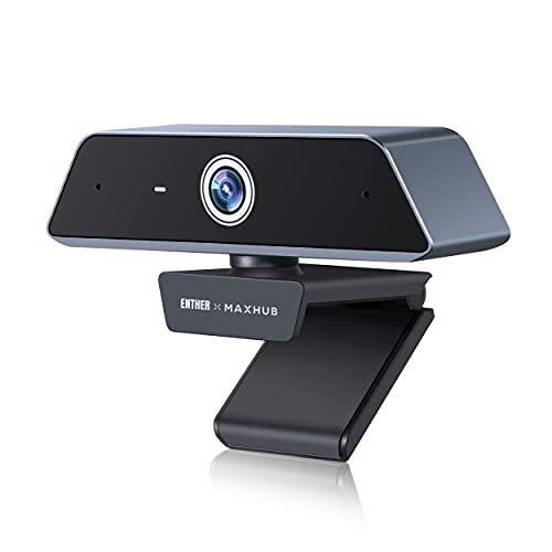 Enther & MAXHUB Webcam 4k, Webcam with Microphone for Computer with Noise-Canceling Mic, Fast Auto Focus and Full HD Auto Light Correction, Works with Microsoft Teams, Zoom, Skype, Stream - Image 1