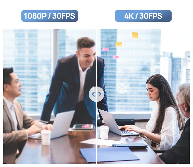 Enther & MAXHUB Webcam 4k, Webcam with Microphone for Computer with Noise-Canceling Mic, Fast Auto Focus and Full HD Auto Light Correction, Works with Microsoft Teams, Zoom, Skype, Stream - Image 2