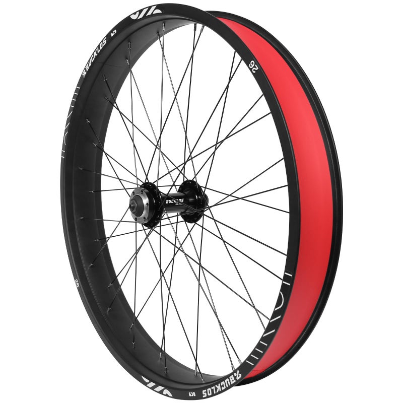 BUCKLOS 26 x 4.0 Inch Fat Tire Bike Wheel Front Mountain Bicycle Rim 135mm Hub 9mm Quick Release Wheelset Aluminum Alloy Disc Brake 36 14G Spoke for MTB Ebike Beach Snow Cruiser - Image 1