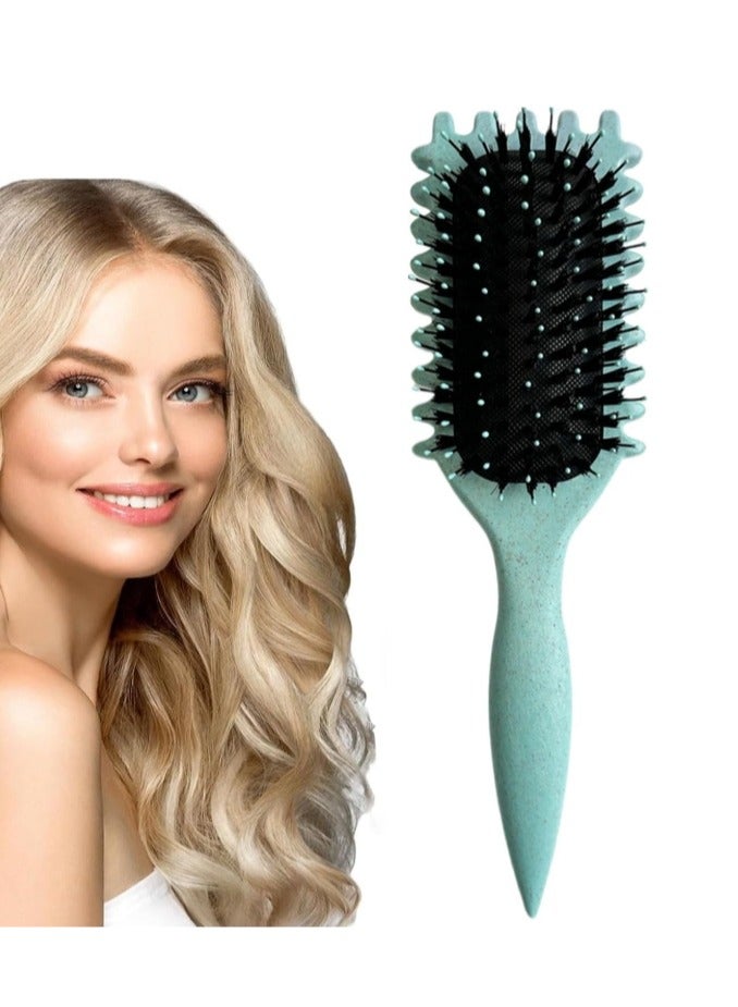 New Curly Hair Brush, Bounce Curl Define Styling Brush, Wet Dry Detangler Hair Brush,The Essential Tool For Shaping And Styling Your Curls, Achieve Perfectly Defined Curls (Green) - Image 4