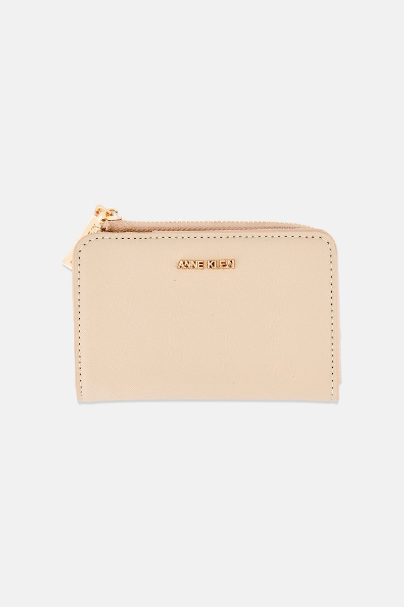 ANNE KLEIN Women Brand Logo Wallet, Beige - Image 1