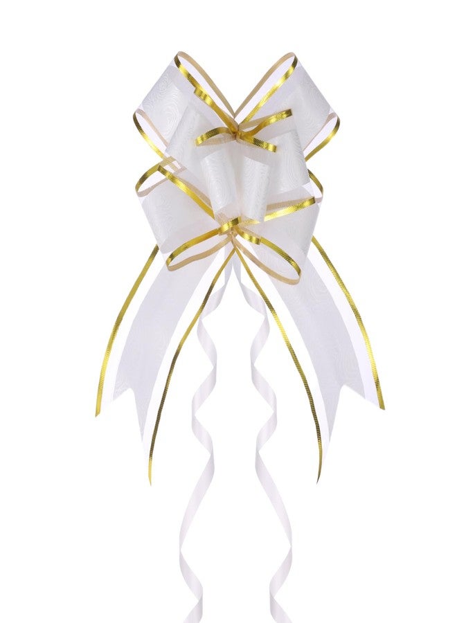 FORBINBO 20 PCS Large White Gift Bows, 6 inches Pull Bows for Gift Wrapping, Wedding, Christmas, Birthday，Valentine's Day, Presents, Flower Basket,Easter. - Image 1