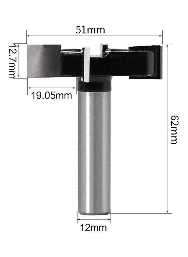 NIBEMINENT 4 Edges T Type Slotting Knives Black/Silver 5.1 x 6.2cm  - Image 4