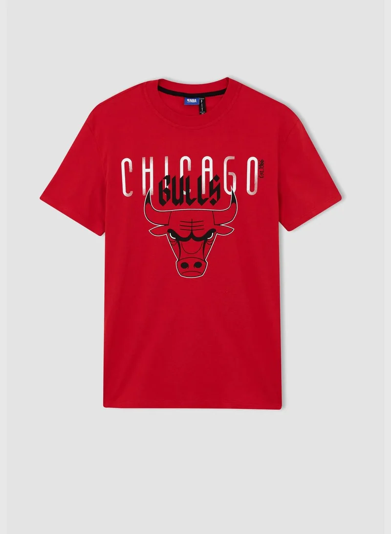 ديفاكتو Man NBA Chicago Bulls Licenced Knitted T-Shirt