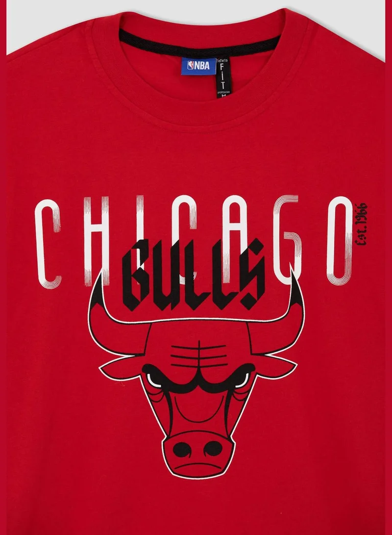 ديفاكتو Man NBA Chicago Bulls Licenced Knitted T-Shirt