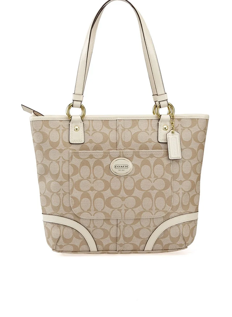 COACH Contrast Jacquard Tote