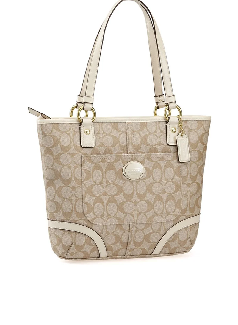 COACH Contrast Jacquard Tote