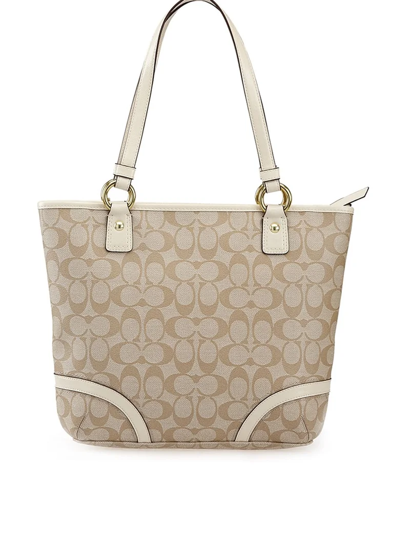 COACH Contrast Jacquard Tote