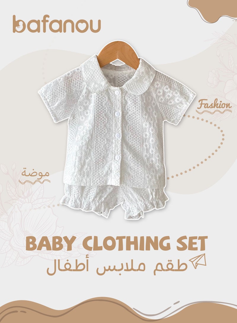 Bafanou Bafanou Baby Boys 100% Cotton Clothing Sets Infant 2Pcs Casual Top 1-5Y Newborn Shortsleeve Shirt Kid Pant  - Image 1