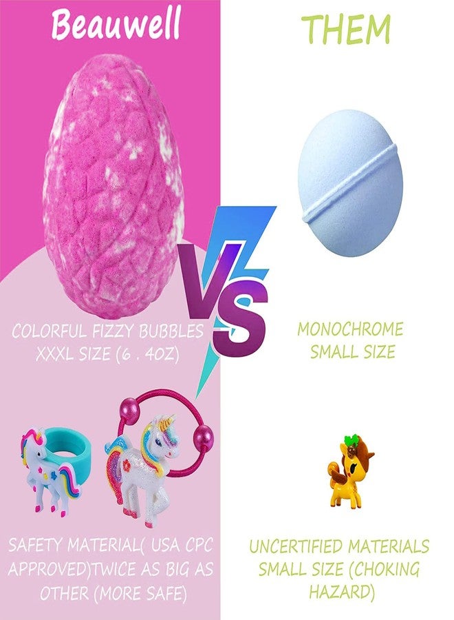 Beauwell Bath Bombs for Kids, XXXL Bath Bombs with Surprise Inside Unicorns Gifts for Girls, Natural Organic Kids Bubble Bath, Christmas Stocking Stuffers for Kids Christmas Gifts - Image 3