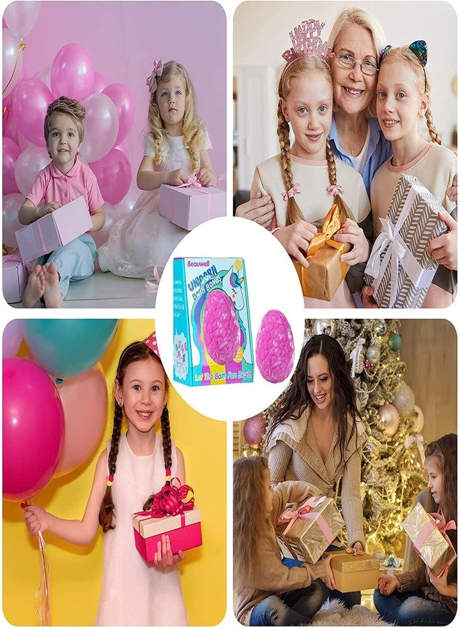 Beauwell Bath Bombs for Kids, XXXL Bath Bombs with Surprise Inside Unicorns Gifts for Girls, Natural Organic Kids Bubble Bath, Christmas Stocking Stuffers for Kids Christmas Gifts - Image 5