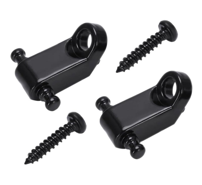 JD.Moon Electric Guitar String Retainers Tree Standard Roller String Guides Pack of 2pcs (Black) - Image 1