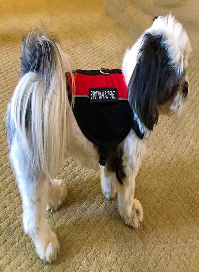 Just 4 Paws Emotional Support Dog Vest Jacket | 6 Sizes | Adjustable Straps & 2 Removable Reflective Emotional Support Dog Patches (Large Chest 26-1/4" to 31-3/4", Red) - Image 3