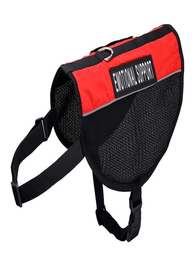 Just 4 Paws Emotional Support Dog Vest Jacket | 6 Sizes | Adjustable Straps & 2 Removable Reflective Emotional Support Dog Patches (Large Chest 26-1/4" to 31-3/4", Red) - Image 1