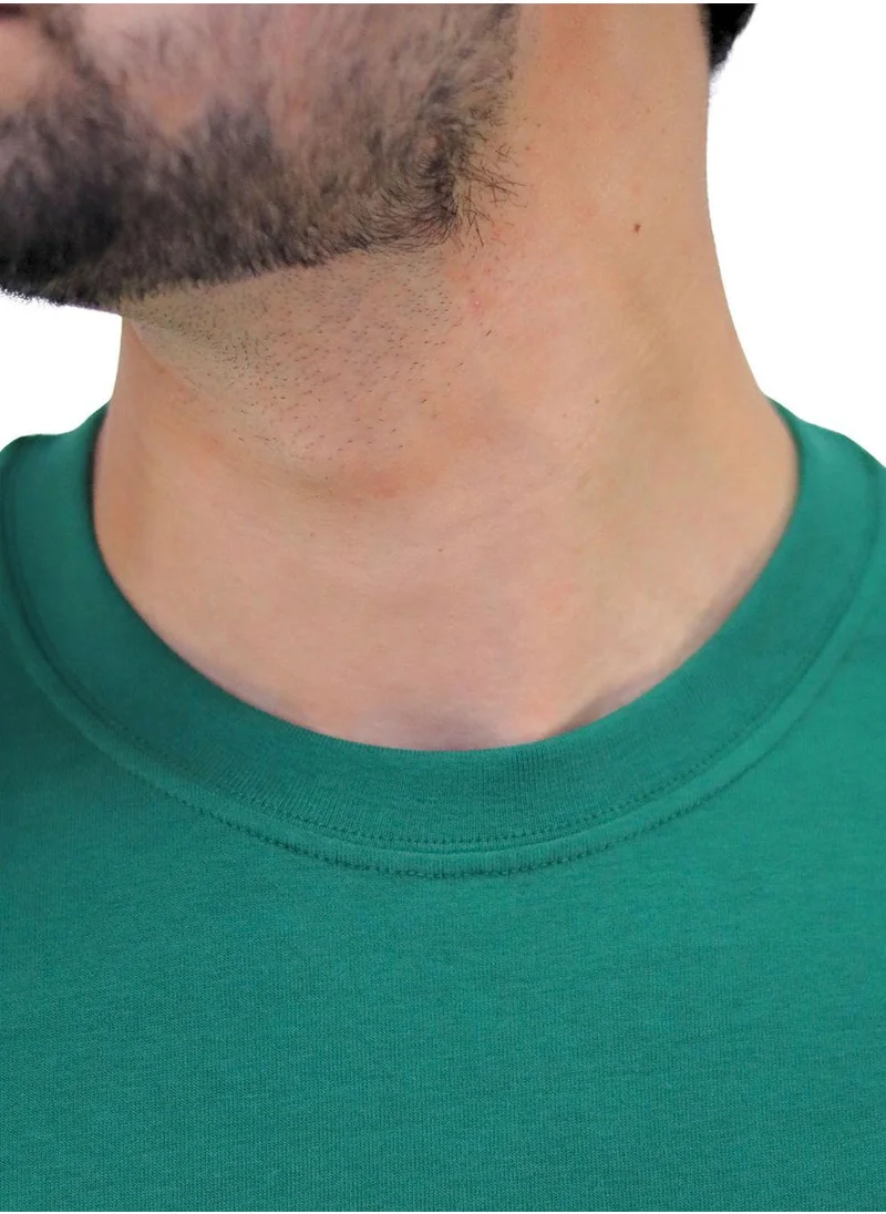 جيوردانو تي شيرت قطن جيرسي مطبوع للرجال (AI TEE)