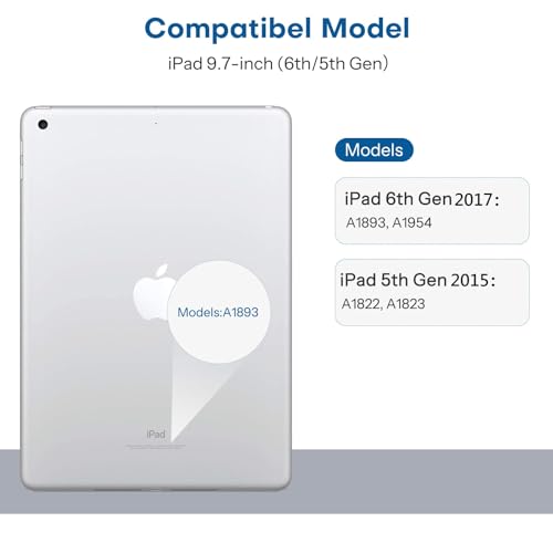 SPARIN Screen Protector for iPad 6th 5th Generation 9.7 inch, Tempered Glass Compatible with iPad Air 2, Case Friendly & Apple Pencil Compatible - Image 2