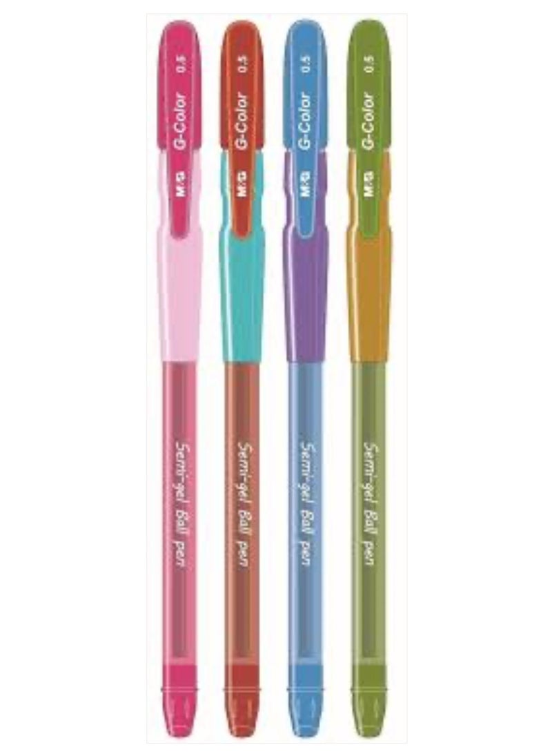 M&G Semi-Gel Pen Multicolour Blue Ink Item Number 629R3 (Assorted Colors) - Image 1