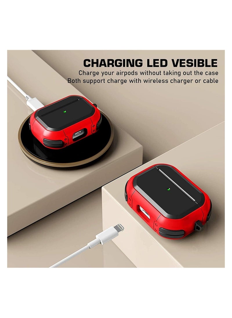 ELTRAZONE AirPods Pro Case Cover with Keychain Full Protective Shockproof Soft TPU Accessories Skin Compatible for Apple Airpods Pro Case for Women Men Girls Boys Front LED Visible - Image 3