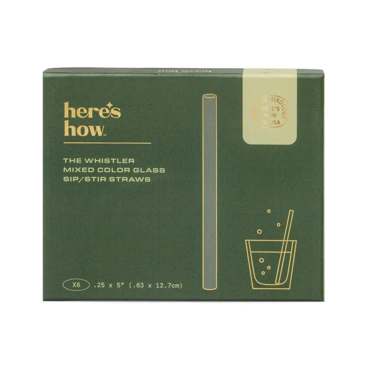 Here's How The Whistler Colored Glass Straws - Set of 6