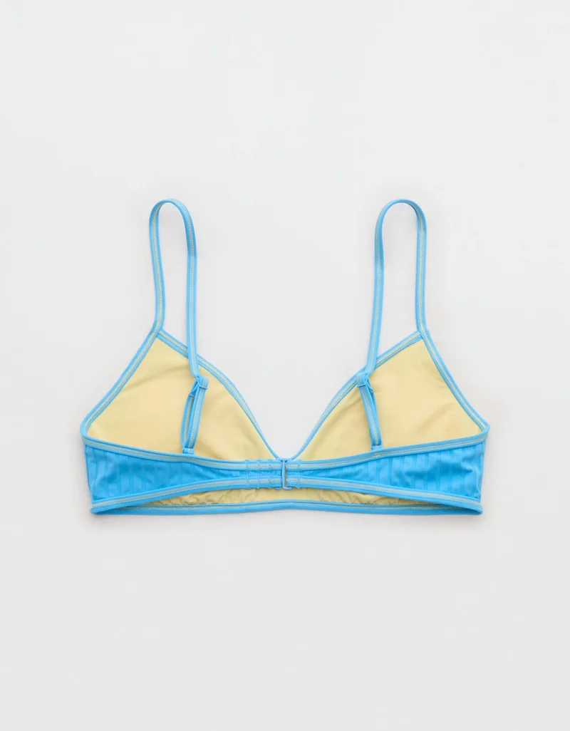 Aerie  Aerie Skinny Strap Voop Ribbed Bikini Top for Women | Best Price UAE