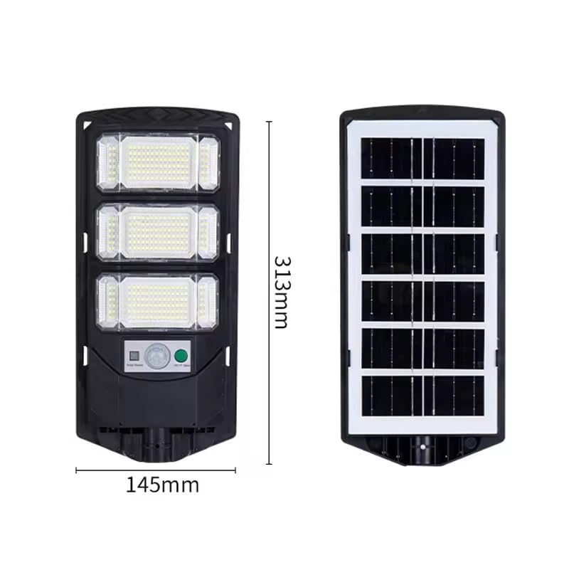 kh Solar Street Lights Outdoor Waterproof 144 LED 60 W Solar Dusk to Dawn Flood Light Outside Solar Powered Security Exterior Wall Mount Lamp Motion Sensor Remote Control (Pack of 2) - Image 4
