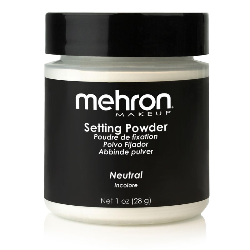 Mehron Makeup Setting Powder | Loose Powder Makeup | Perfect for Halloween 1 oz (28 g) (Neutral) - Image 1