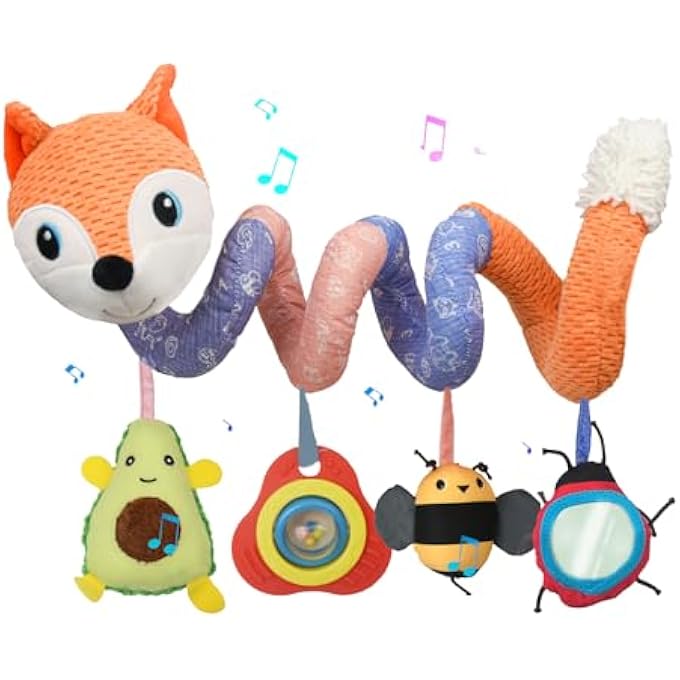 ACTIVITY SPIRAL FOR 0 3 6 12 MONTHS, SPIRAL BABY STROLLER WITH BABY MUSIC, EARLY LEARNING TOYS FOR STROLLERS TOY, BABY STROLLER TOY FOR 0+ MONTHS, BOY GIRL GAMES, EARLY LEARNING BABY 0-3 - Image 1