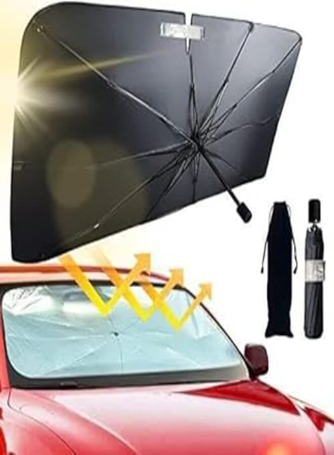 Car Windshield Sun Shade Umbrella - Foldable Sun Visor for UV Ray Protection