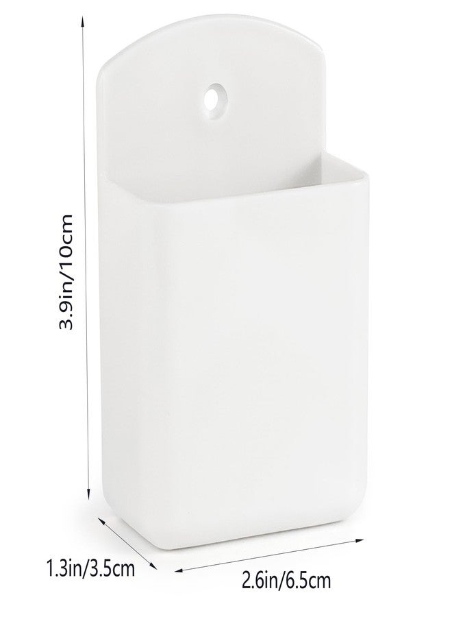 SIBRANT 2 Pcs Remote Control Holder Wall Mount, TV Controller Holder, Self Adhesive Remote Holder, Wall Pen Holder Storage Accessories for Home Office School (White) - Image 3