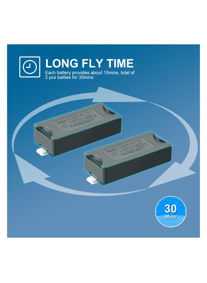 SYOSI G3 RC Plane, 2.4Ghz Remote Control Airplane, Flying 6-axis Gyro Stabilizer with 2 Batteries, Blue&Green Light, 2CH RTF RC Glider Toy, Easy to Fly for Beginners Adults Kids Girls 8 12 14 Boys, Red - Image 4