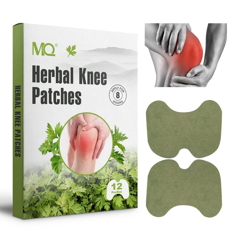 MQ Knee Patches, MQ 12Pcs Maximum Strength Heat Patches Knee Relief Patches, Warming Herbal Patches Long-Lasting Relief for Knee, Back, Neck, Shoulder, Waist - Image 1