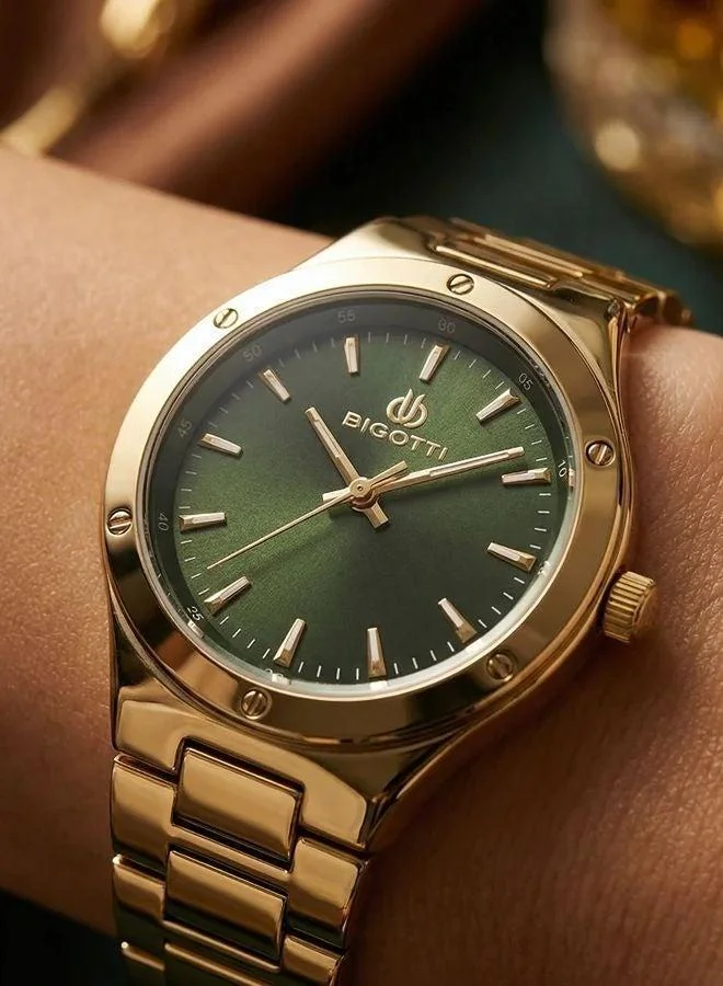 BIGOTTI Bigotti - Quotidiano Women Watch | Stainless SteelBrass Case | Analog | Round Dial | Mineral Glass | Japanese Quartz | Water Resistant 30 Meters