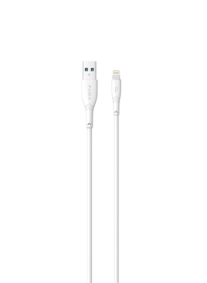 Pawa PVC 2.4A Data & Quick Charging Lightning Cable 3m/9.8ft - White - Image 1