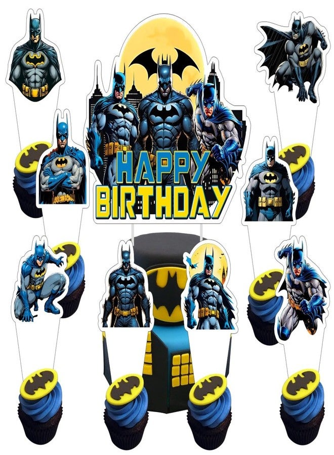 ARHAVI 25 Pcs Cake Topper and Cupcake Toppers Set Birthday Party Supplies for Bat Birthday Decorations - Image 1