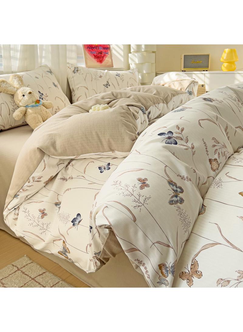 Bluejw Pure Cotton Washable Bed Sheet And Duvet Cover Bed Linen Set  - Image 1
