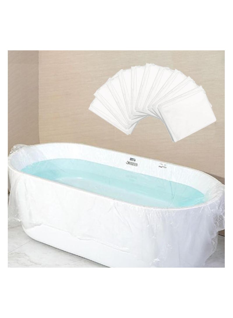 10 pack heavy duty Disposable Bathtub Covers for travel hotel salon spa home use extra thick Plastic Bath Liners Bags - Image 1