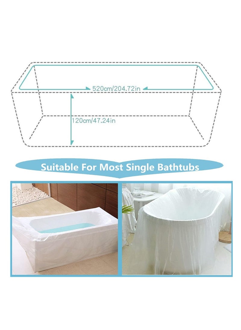 10 pack heavy duty Disposable Bathtub Covers for travel hotel salon spa home use extra thick Plastic Bath Liners Bags - Image 3