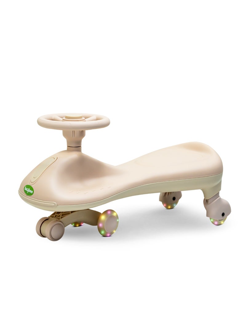 Baybee Betsy Ride on Car Swing Car for Kids, Twister Magic Ride on Kids Car with PU Led Wheels, Music | Push Ride on Toy Baby Car | Ride on Magic Car for Kids to Drive 3 to 8 Years Boy Girl (Pink) - Image 1