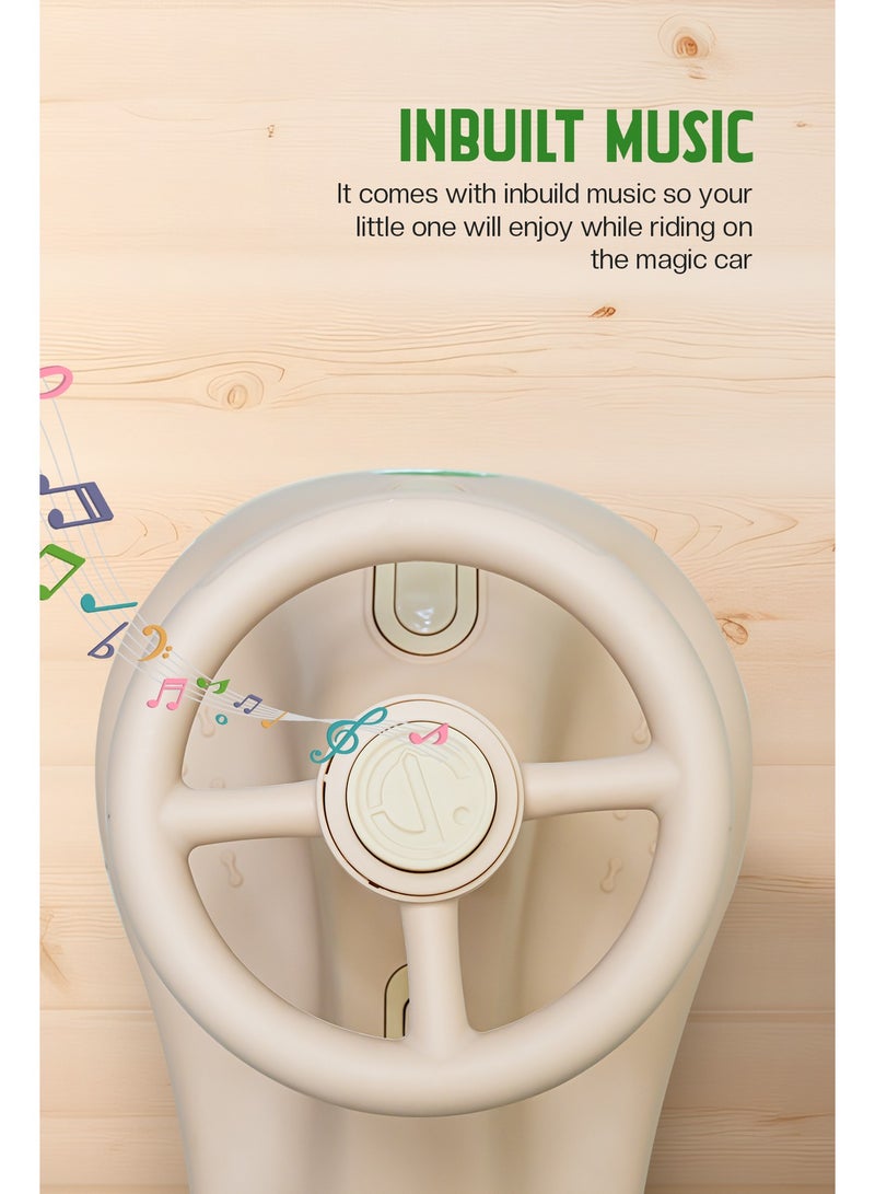 Baybee Betsy Ride on Car Swing Car for Kids, Twister Magic Ride on Kids Car with PU Led Wheels, Music | Push Ride on Toy Baby Car | Ride on Magic Car for Kids to Drive 3 to 8 Years Boy Girl (Pink) - Image 4