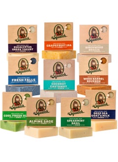Dr. Squatch Dr Squatch Mens Natural Soap Gift Set 10 Pack  Coconut Castaway Wood Barrel Bourbon Fresh Falls Birchwood Breeze Cool Fresh Aloe and more 