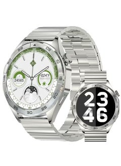 RollsTimi  Men's smart watches have a full touch screen, voice chat, heart rate, sleep monitoring, etc.Waterproof watch, Bluetooth pairing Android and iOS, steel band  - Image 1