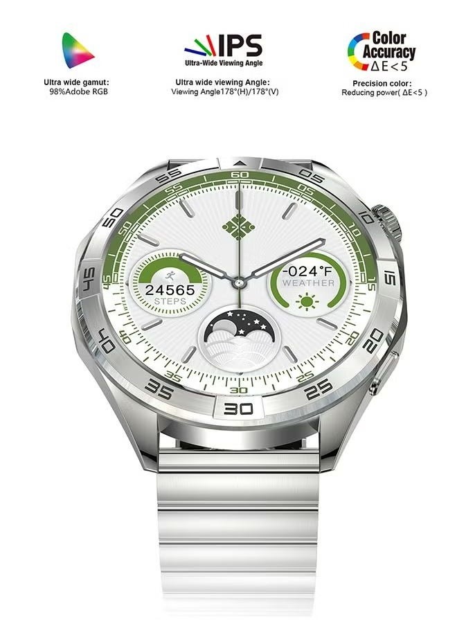 RollsTimi  Men's smart watches have a full touch screen, voice chat, heart rate, sleep monitoring, etc.Waterproof watch, Bluetooth pairing Android and iOS, steel band  - Image 2