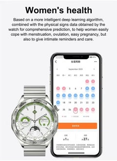 RollsTimi  Men's smart watches have a full touch screen, voice chat, heart rate, sleep monitoring, etc.Waterproof watch, Bluetooth pairing Android and iOS, steel band  - Image 4