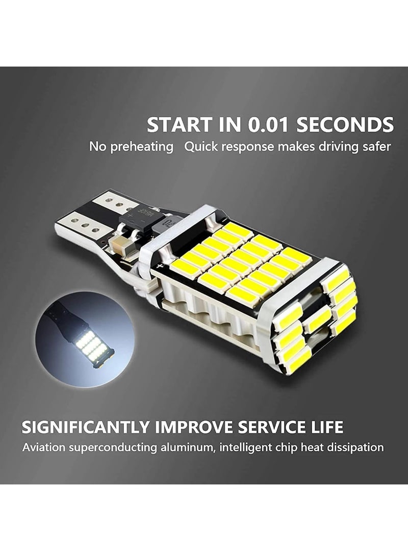 SYOSI LED Reverse Light, T15 4014 45SMD 6500K 800LM Car Turn Signal Bulbs, Backup Light Bulbs High Brightness Brake Light for Most Cars Trucks RVs 4 PCS, White  - Image 4