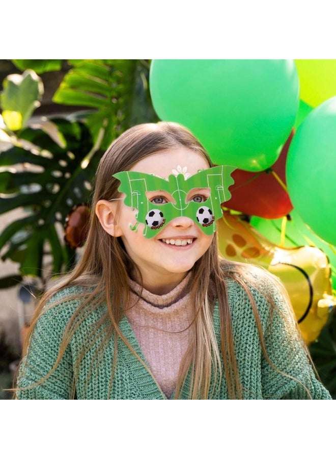 Toyland Football Theme Party Eye Masks – 6 Pcs Set, Soccer Design Fun Masks for Kids Birthday & Events - Image 1