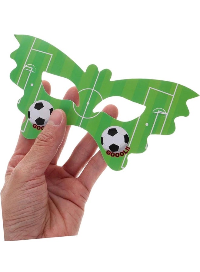Toyland Football Theme Party Eye Masks – 6 Pcs Set, Soccer Design Fun Masks for Kids Birthday & Events - Image 3
