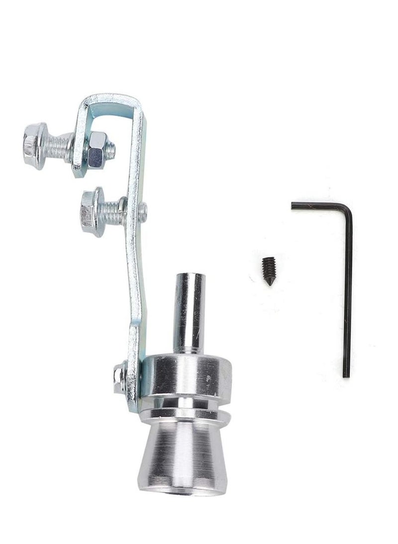 2 Piece Turbo Sound Whistle Effect For Exhaust Pipe Car Turbo Sound Universal Colour Silver Aluminum Car Muffler Pipe Roar Maker For All Vehicles Models - Image 2