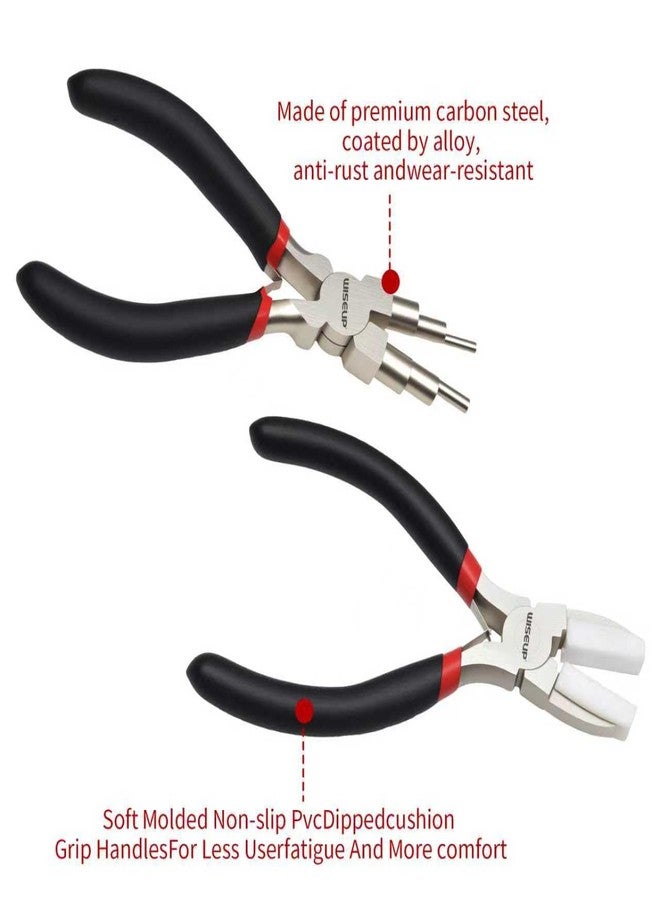 WISEUP Jewelry Pliers Set - 6 in 1 Bail Making Plier, Making Nylon Plier for Jewelry DIY Craft，Repair & Wire Wrapping，jewelry making tools - Image 4