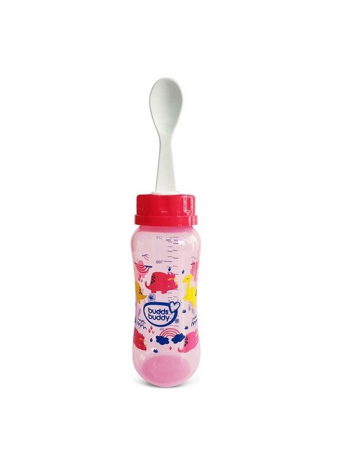 BuddsBuddy - Elegant 3 In 1 Bottle (Feeding Bottle+Sipper+Cereal Feeder)125 Ml (Pink) - Image 1