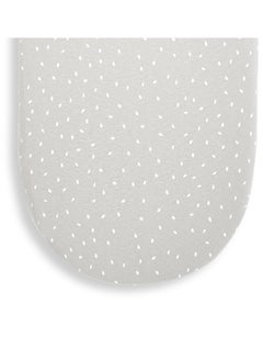 The Little Green Sheep Printed Linen Moses Sheet 280 G Dove With White Rice Print  - Image 1